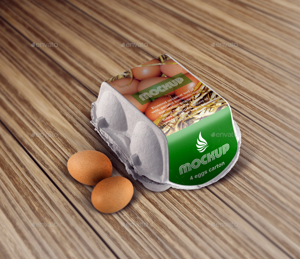 Download 4 Count Egg Carton Mockup by Fusionhorn | GraphicRiver