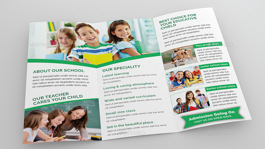 School Tri fold Brochure by kbarif | GraphicRiver