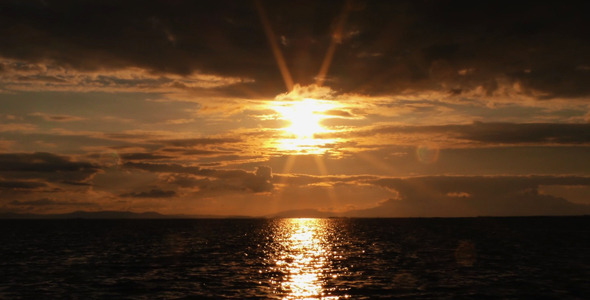 Sunset Sea and Clouds alt