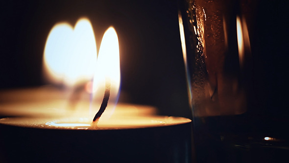 Candles and a Glass of Drink