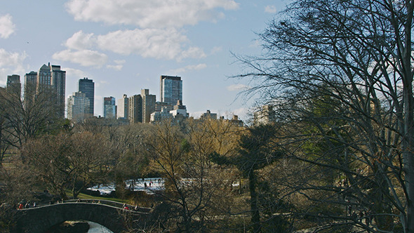 Central Park and Manhattan Skyline Pan