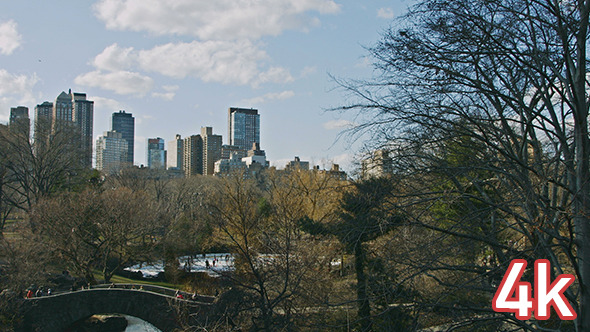 Central Park and Manhattan Skyline Pan