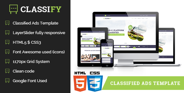 Marvelous Classify - Classified Ads HTML Template