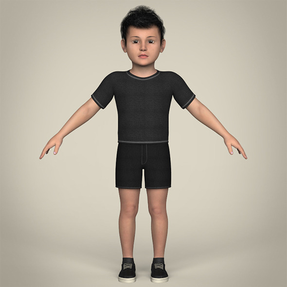 Realistic Little Boy - 3Docean 11047973
