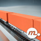Freight Train with Containers Back View - VideoHive Item for Sale