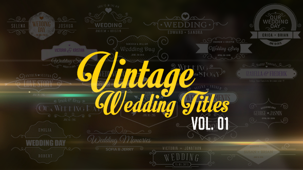 Vintage Wedding Titles - VideoHive 10979823