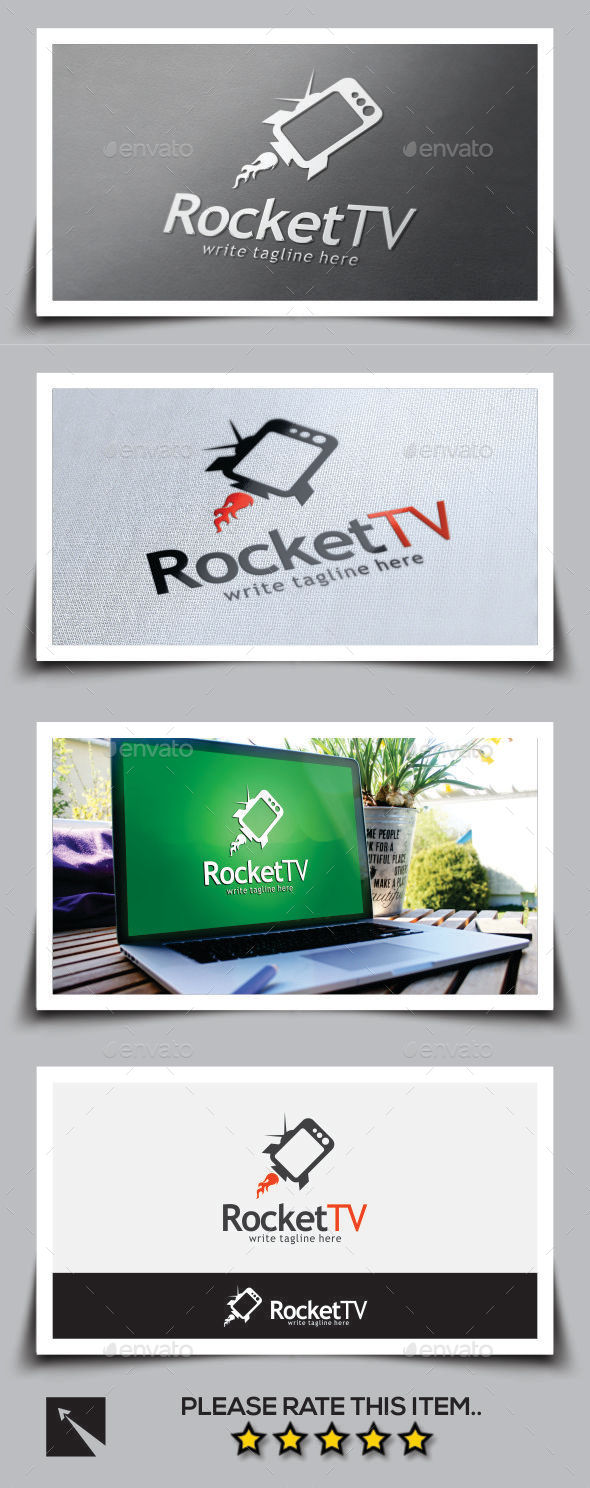 Rocket Tv Logo Template - Objects Logo Templates