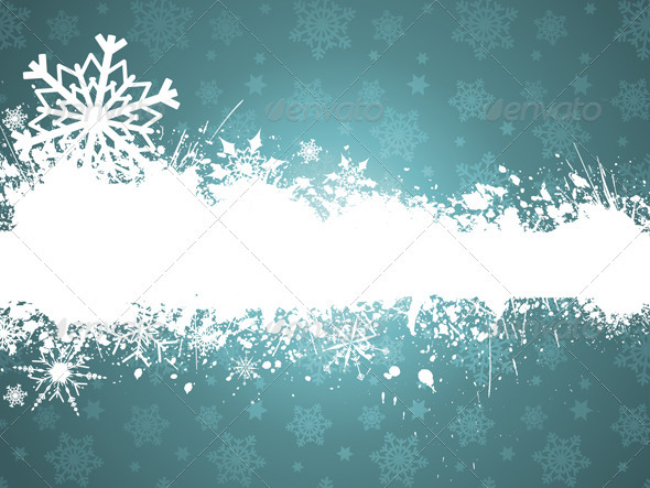 Grunge snowflake background - Christmas Seasons/Holidays