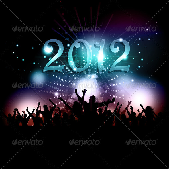 New Years Eve party crowd - New Year Seasons/Holidays