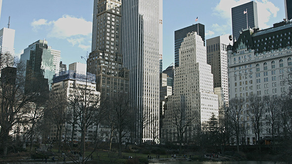 Central Park and Manhattan Skyline