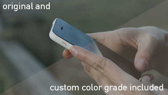 Girl Using Smartphone (Color Pack)