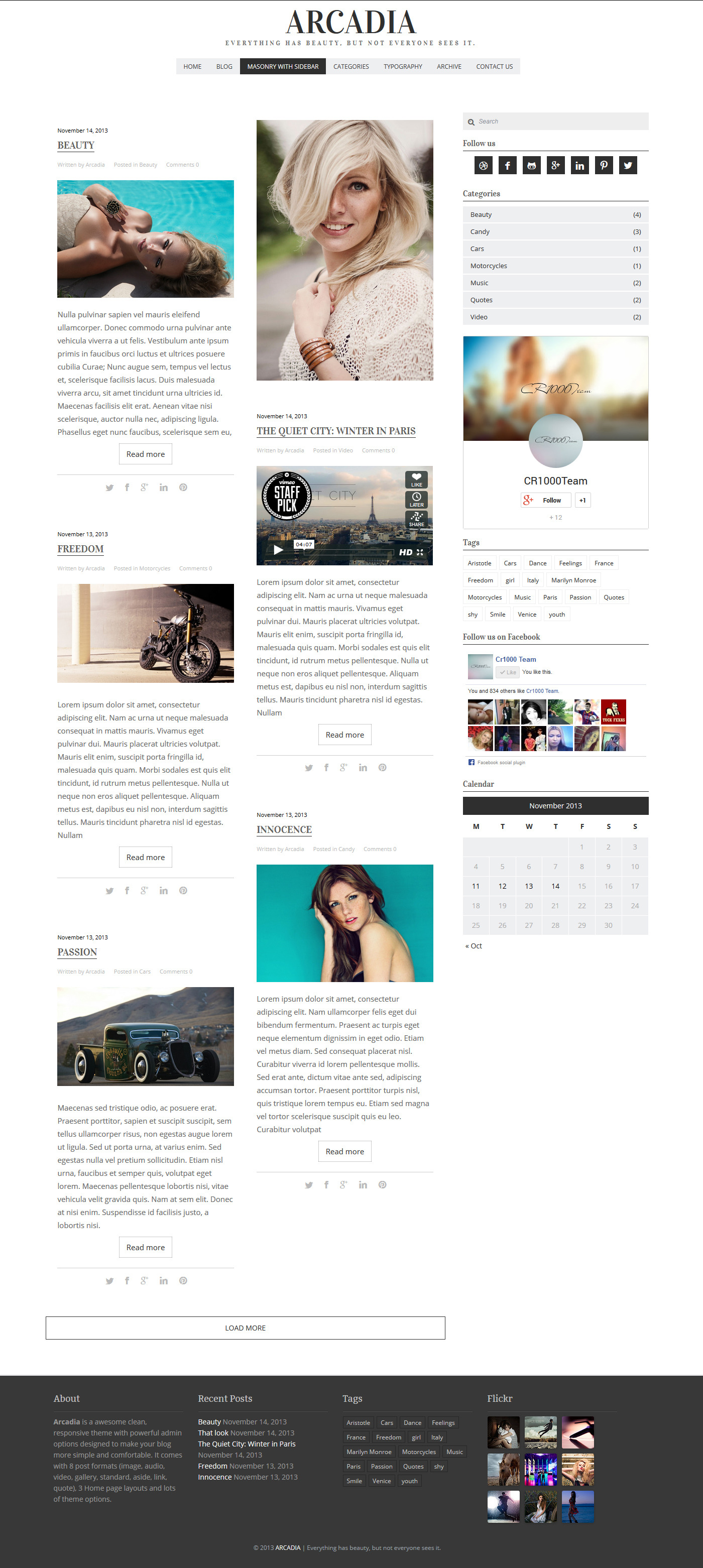Arcadia - Responsive WordPress Blog Theme by cr1000 | ThemeForest