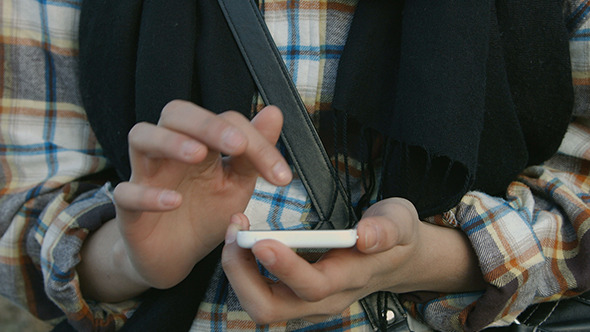 Girl Using Smartphone