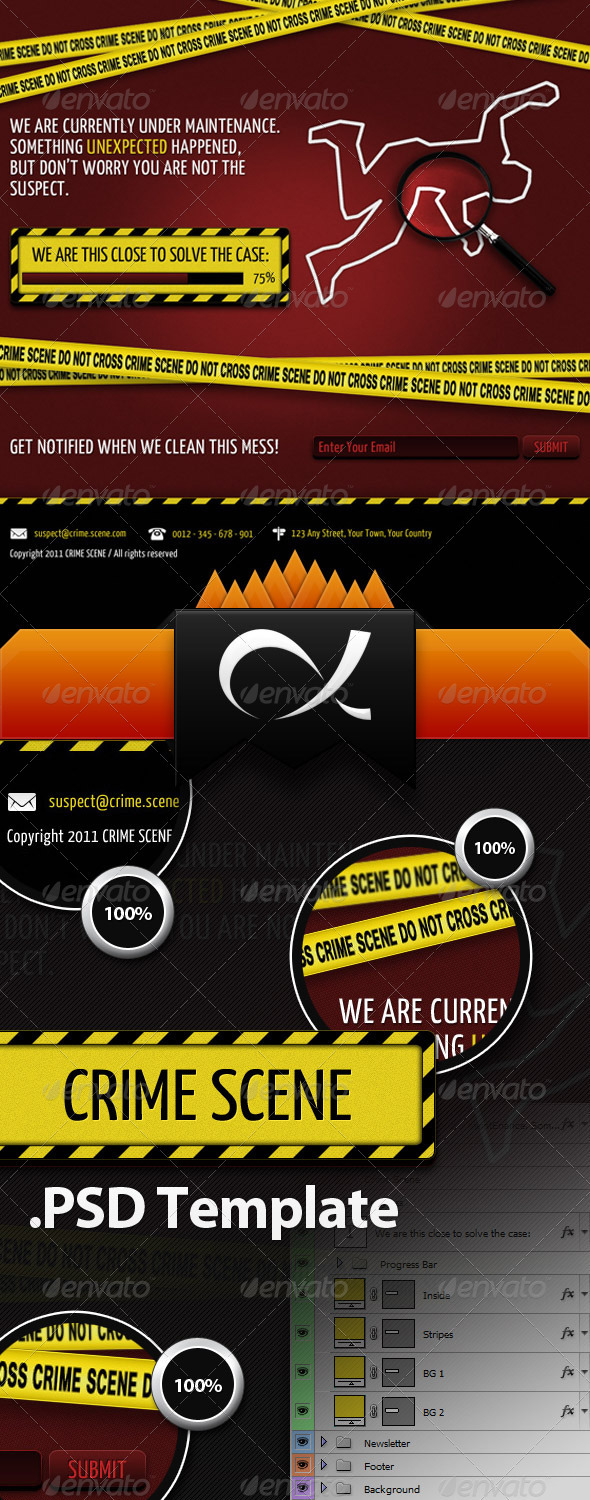 Crime Scene - Coming Soon Page - Miscellaneous Web Elements