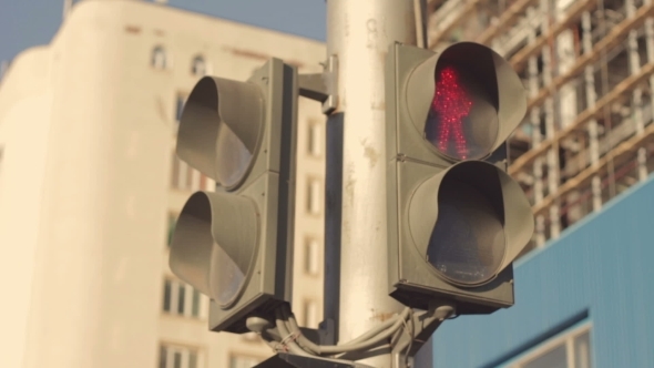 Dusty Traffic Light Shows Green Light