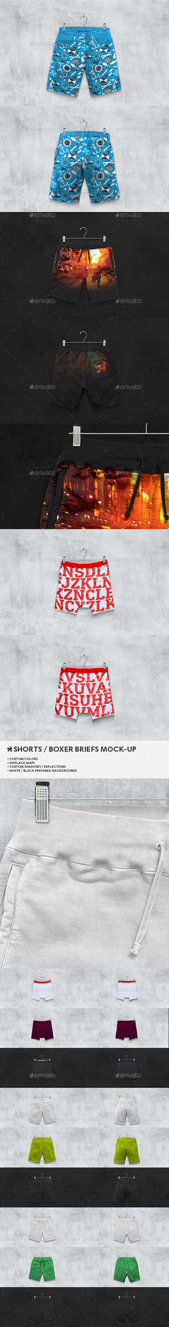 Shorts Boxer Briefs Mockup - Miscellaneous Apparel