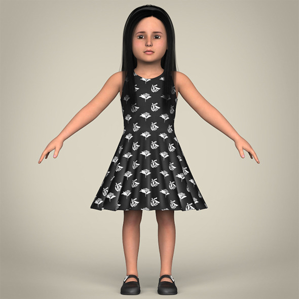 Realistic Little Girl - 3Docean 11084267