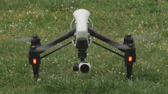 Quadcopter Drone Taking Off alt