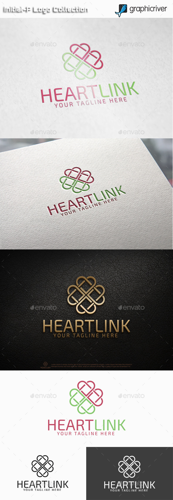 Heart Link Logo - Abstract Logo Templates