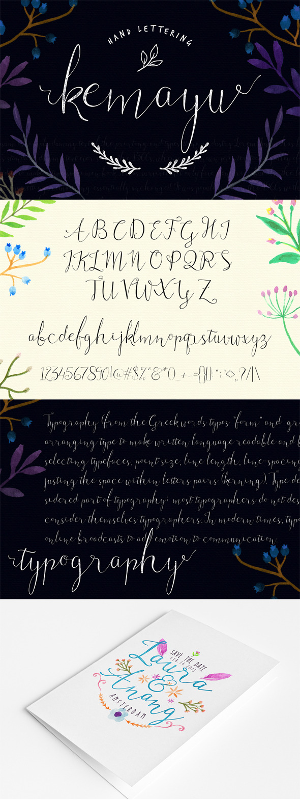 Kemayu Hand Lattering - Hand-writing Script