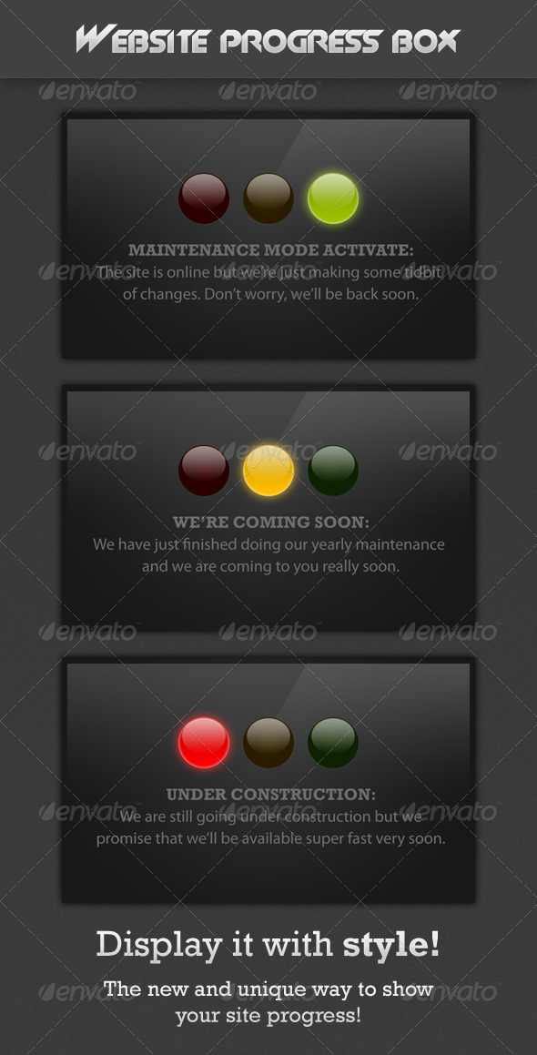 Website Progress Box - Web Elements