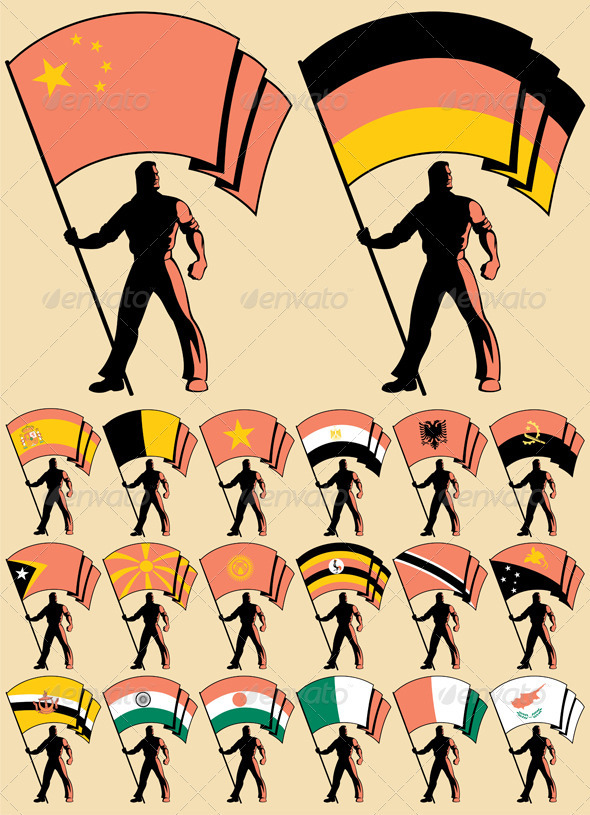 Flag Bearer 5 - Characters Vectors