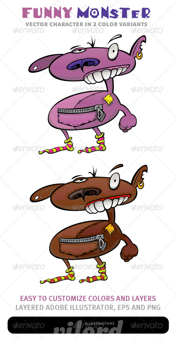 Vector Monster Mascot - Monsters Characters