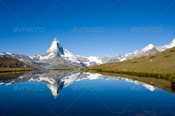 Panorama of the Matterhorn - Stock Photo - Images