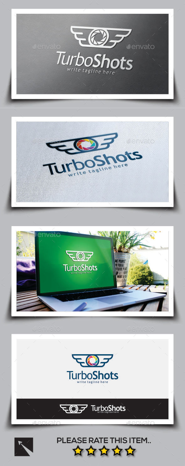 Turbo Shot Wing Logo Template - Logo Templates
