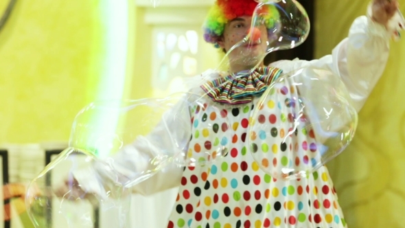 Clown With Big Bubbles