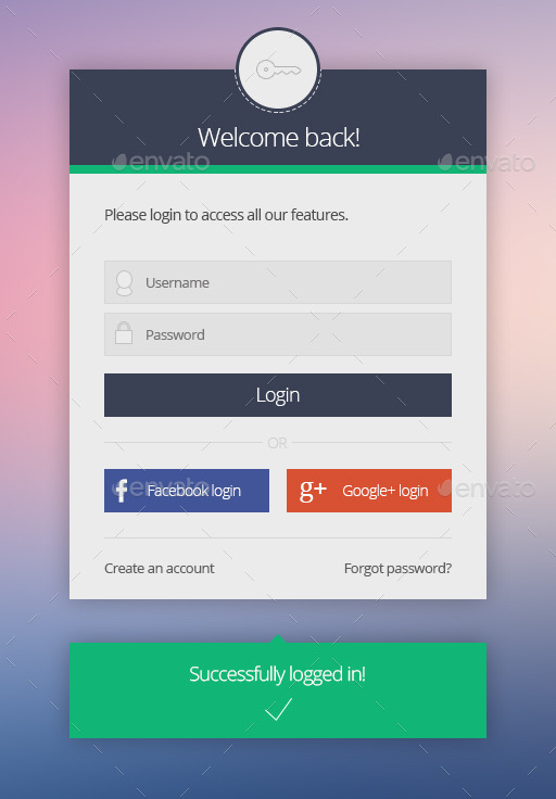 Clean Login Forms by thomasschlesser | GraphicRiver