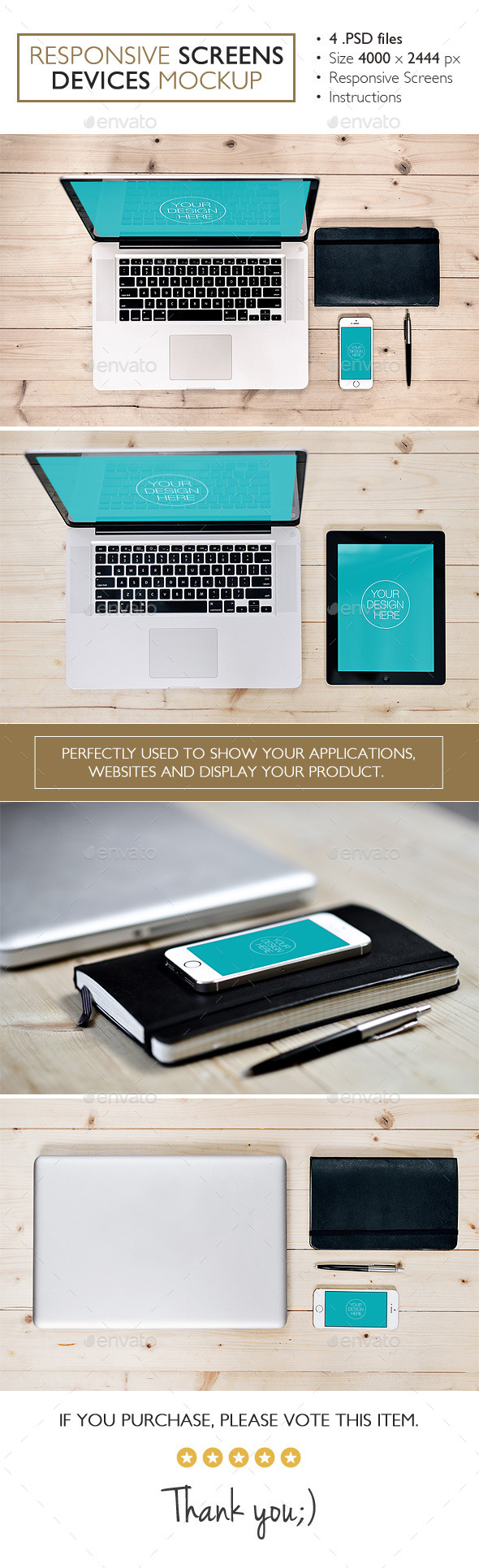 Responsive Screens Devices Mockup