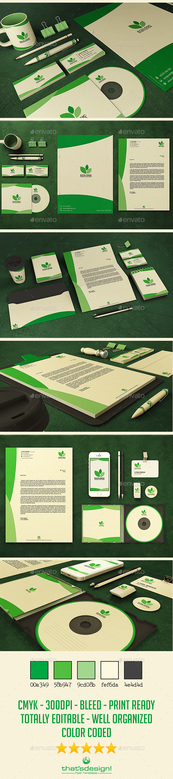 Green and Ecologic Corporate Identity - Stationery Print Templates