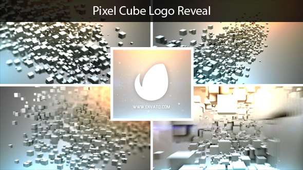  Pixel Cube Logo Reveal