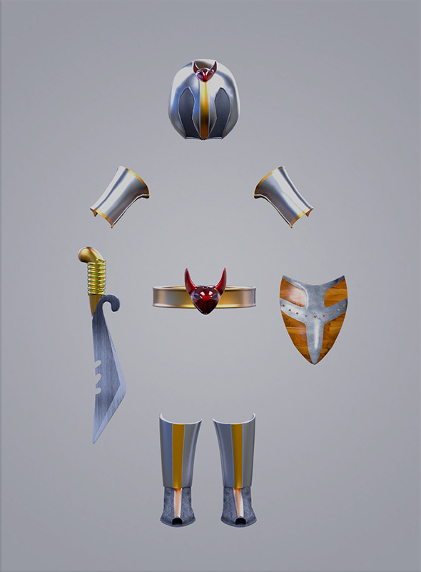 Low Poly Armor - 3Docean 11109930