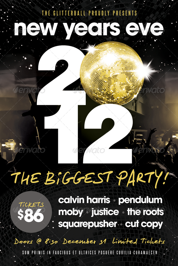 new years flyer template