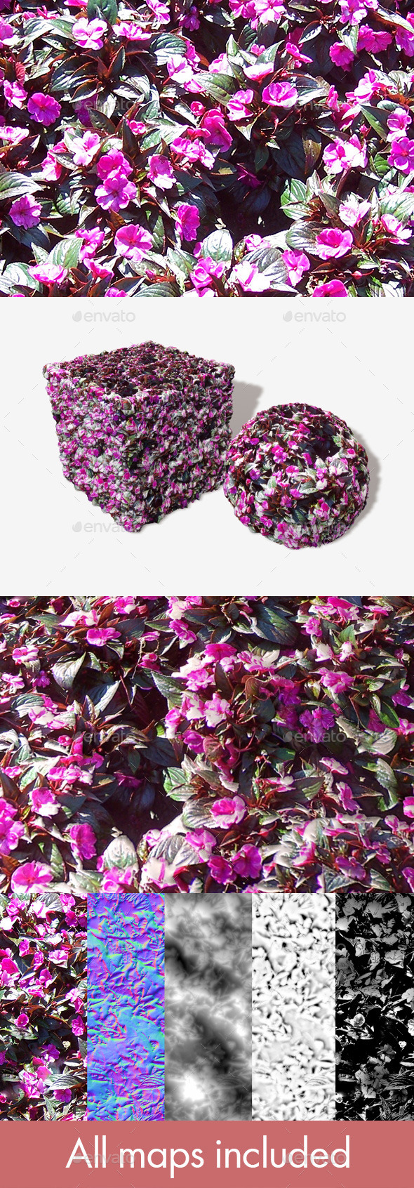 Pink Plant Seamless - 3Docean 11111537