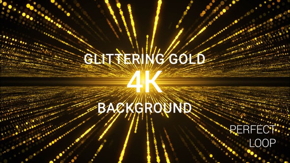 Glittering Gold Partilces 4K