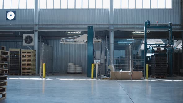 Large Factory Warehouse Products at Shipment Complex Distribution Concept alt