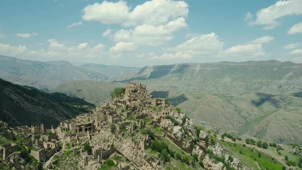 Attraction of Dagestan - village of ghost in mountains alt