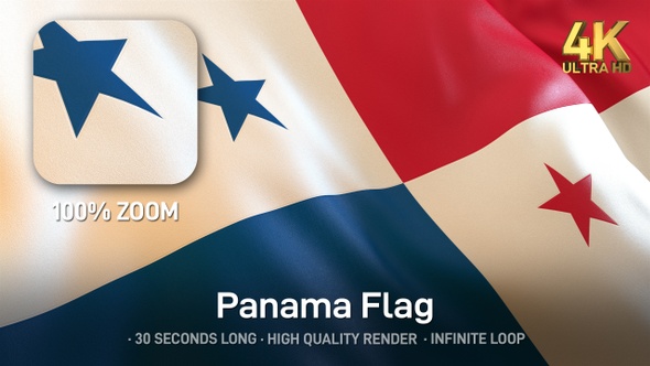 Panama Flag - 4K, Motion Graphics | VideoHive