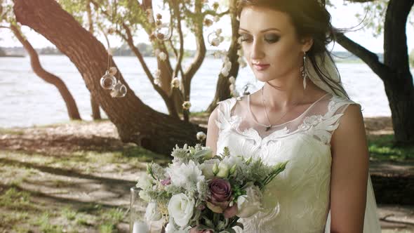 Bride in Romantic Place