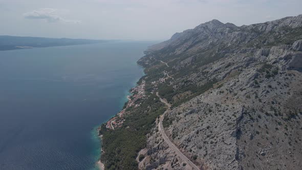 Breathtaking Views From the Heights of the Croatian Coast in the Region of Central Dalmatia