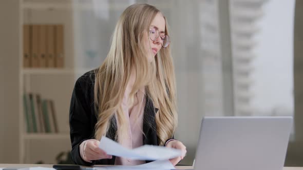 Caucasian Happy Active Woman Business Lady Manager Dancing Lawyer with Joyful Movement Sorting alt
