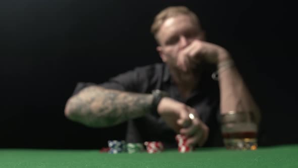 A Poker Player Makes a Bet alt