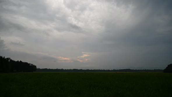 Time Lapse Of Evening Cloudy Sky
