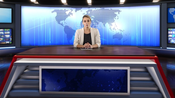 3d Virtual News Studio Background D66 By Mus Graphic Videohive