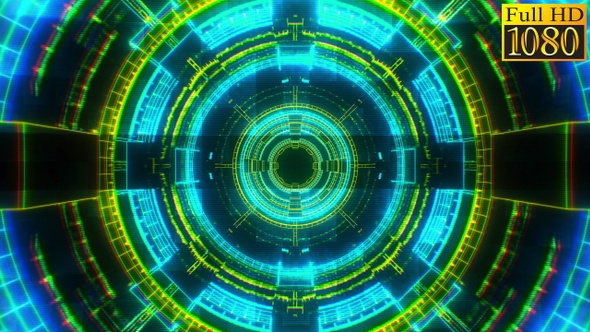 Cyberpunk Hud Geometric Background Vj Loops V3 alt