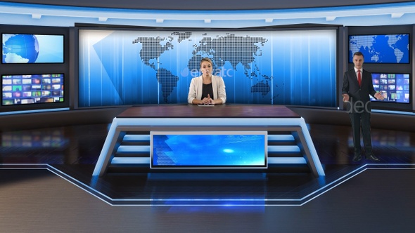 3d Virtual News Studio Background D63 By Mus Graphic Videohive