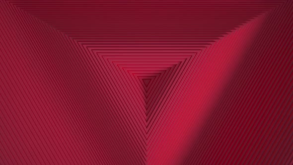 Abstract pattern of red triangles with an offset effect